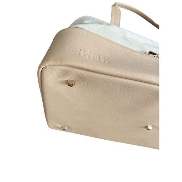 Beis Weekender Bag Canvas Duffle Unisex Travel Gym Overnight Carry On Bag Beige - Picture 12 of 16